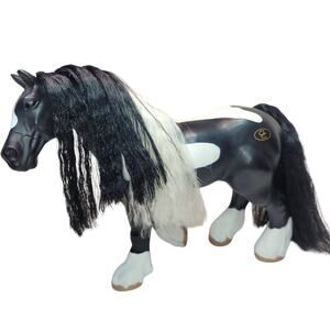 6" Vintage GC Branded  Empire Industries Clydesdale Horse W/Rooted Mane & Tail